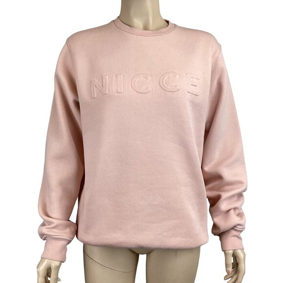 Nicce London Sweatshirt Size‎ Small  Pink Crewneck Comfort Relaxed - Picture 1 of 7